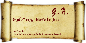 György Nefelejcs névjegykártya
